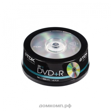 Диск DVD+R 4.7 Gb TDK 16x Box 25шт.